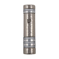 Hammered Aluminum Mezuzah Case, 10cm- Silver and Grey Rings