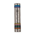 Mezuzah Case, Aluminum, 12cm- Multicoloured rings