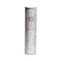 Mezuzah Case, Aluminum, 10cm- Silver Web Design