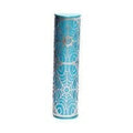 Mezuzah Case, Aluminum, 10cm- Light Blue Web Design