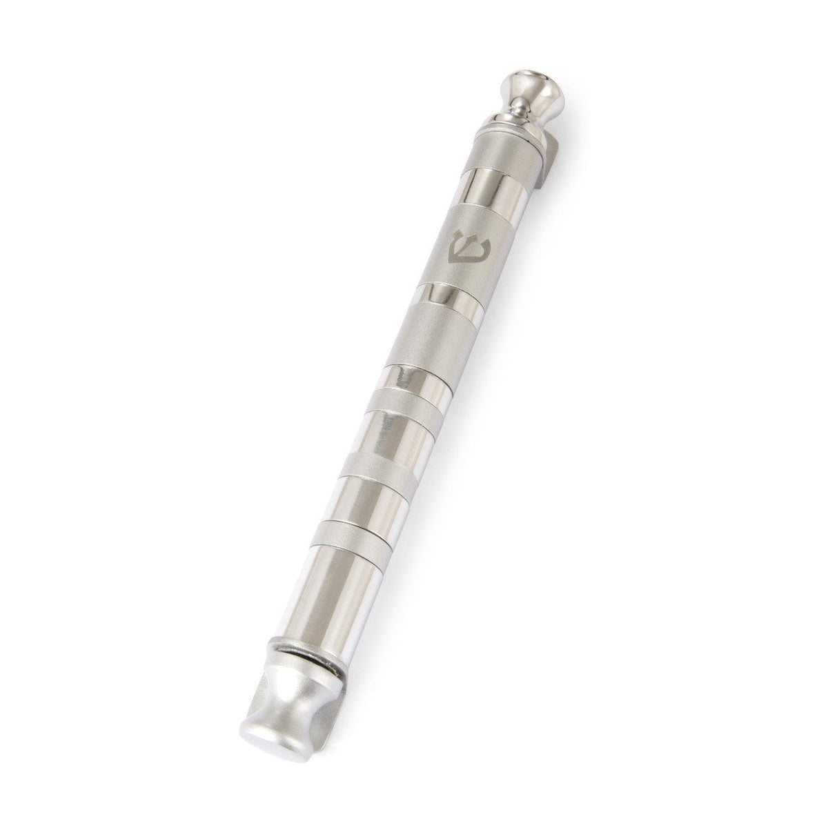 Anodized Aluminum Mezuzah Case, 12cm- Emmanuel Silver Tones