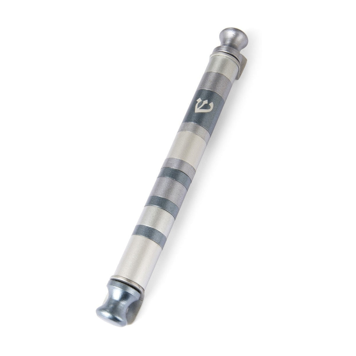 Anodized Aluminum Mezuzah Case, 12cm- Emanuel Grey Tones