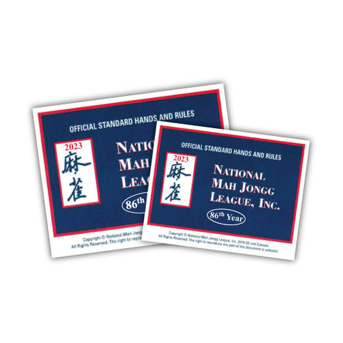 2023 National Mah Jongg League Rules Card Regular Size