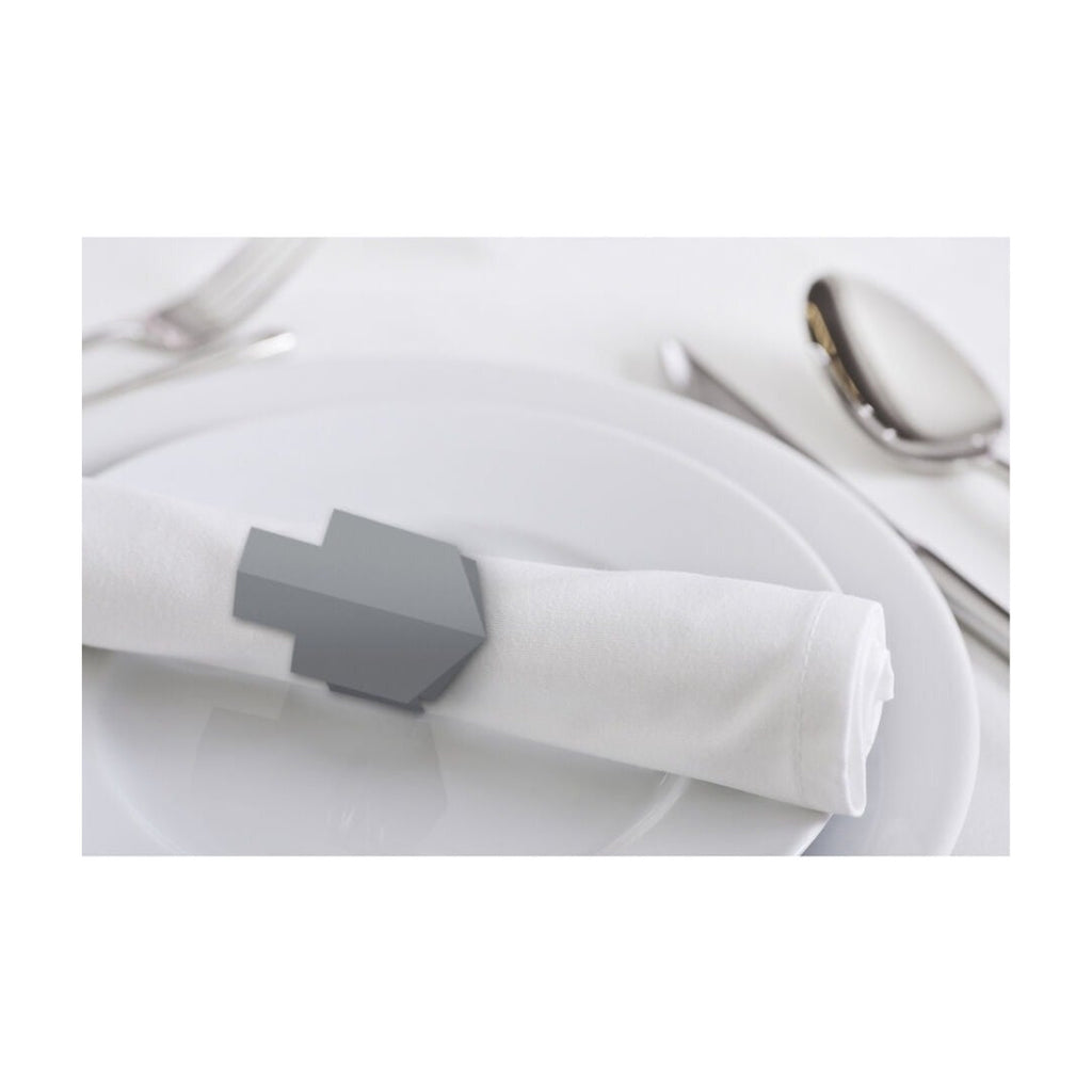 Chanukah Napkin Rings, Silver-Coloured Paper, 10-Pack