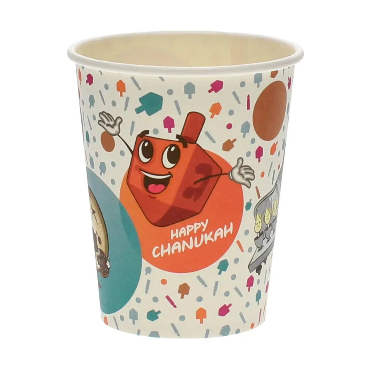 Chanukah Paper Cups - Yiddish