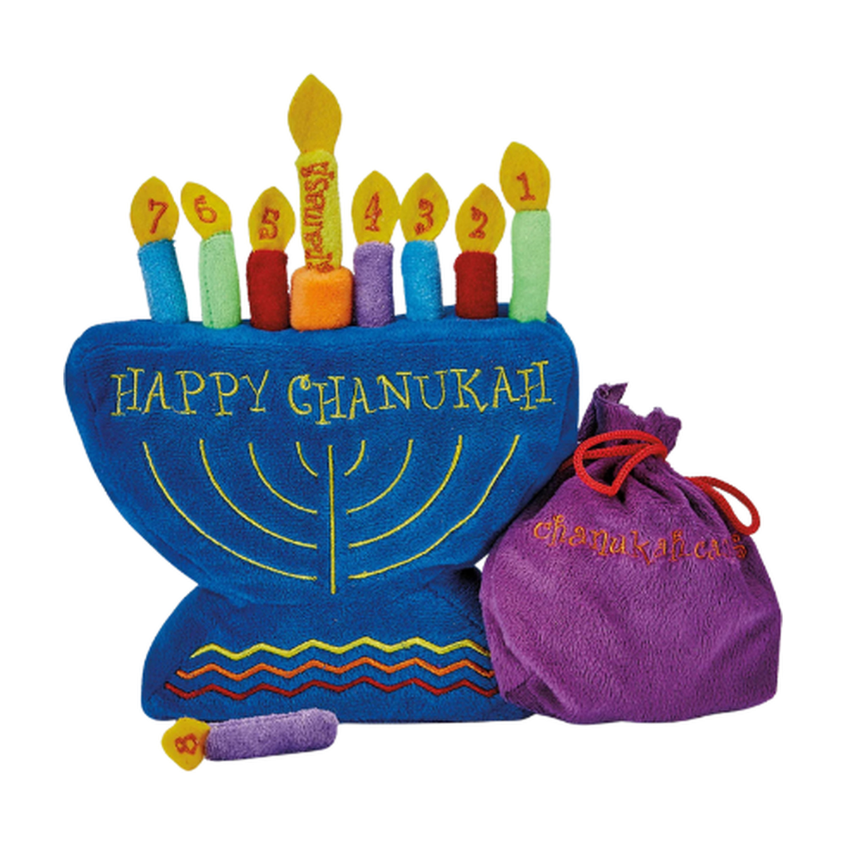 Plush Chanukah Menorah Set