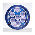 Melamine Seder Plate, Stained Glass Design, 12-inch