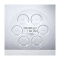 Clear Plastic Seder Plate With Glitter