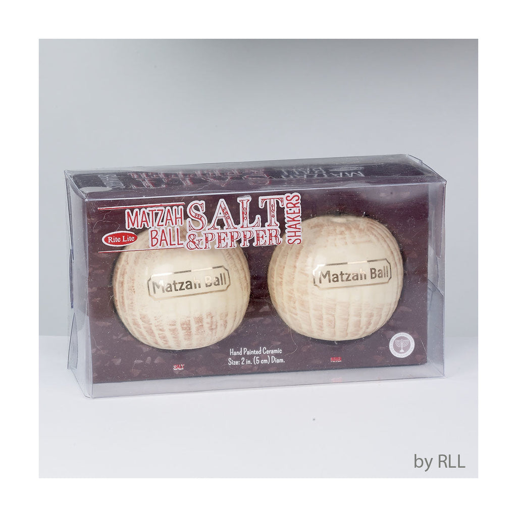 Salt & Pepper Shakers, Matzah Ball, Ceramic