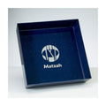 Matzah Tray, Navy with Glitter, 8-inch Square