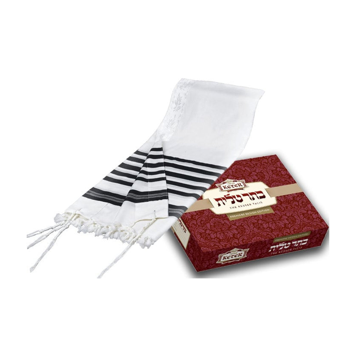 Tallit, Premiere Edition X-Large (63'' x 75'') Ashkenazi Avodat Yad (Handmade) Thick Gauge
