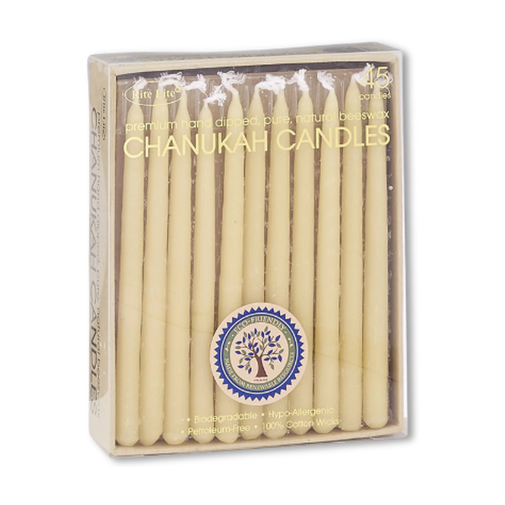Premium Beeswax Chanukah Candles White