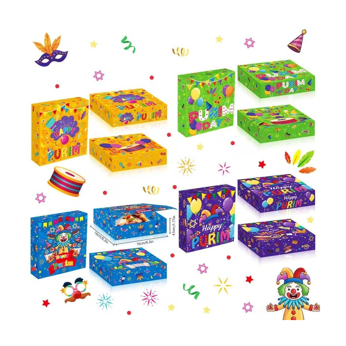 Purim Mishloach Manot Boxes, Assorted
