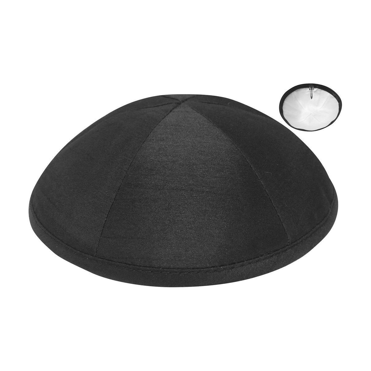 Black Raw Silk Kippah