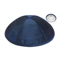 Navy Raw Silk Kippah