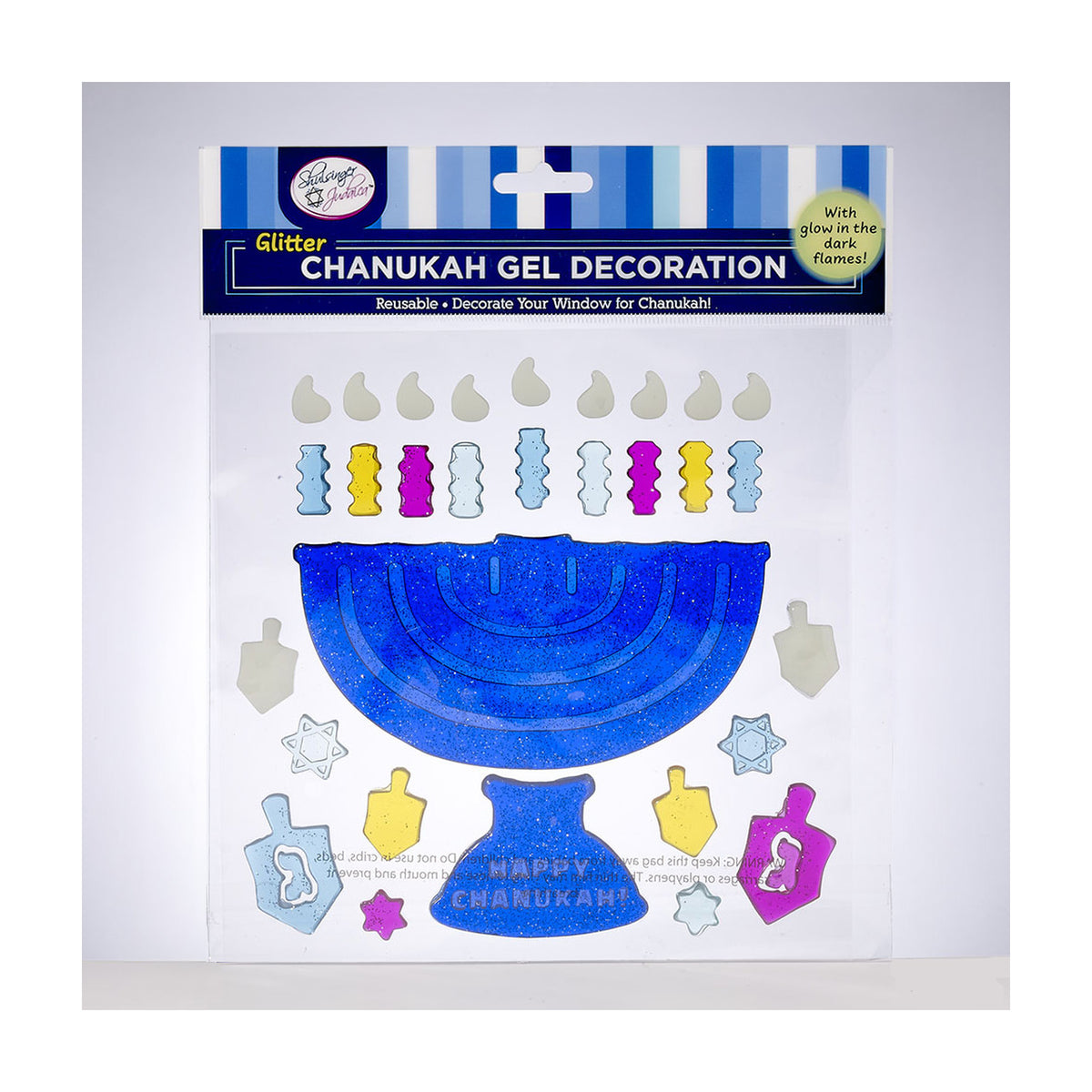 Chanukah Window Gel Decoration