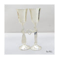 Silver Plated Bride & Groom Kiddush Cup Set