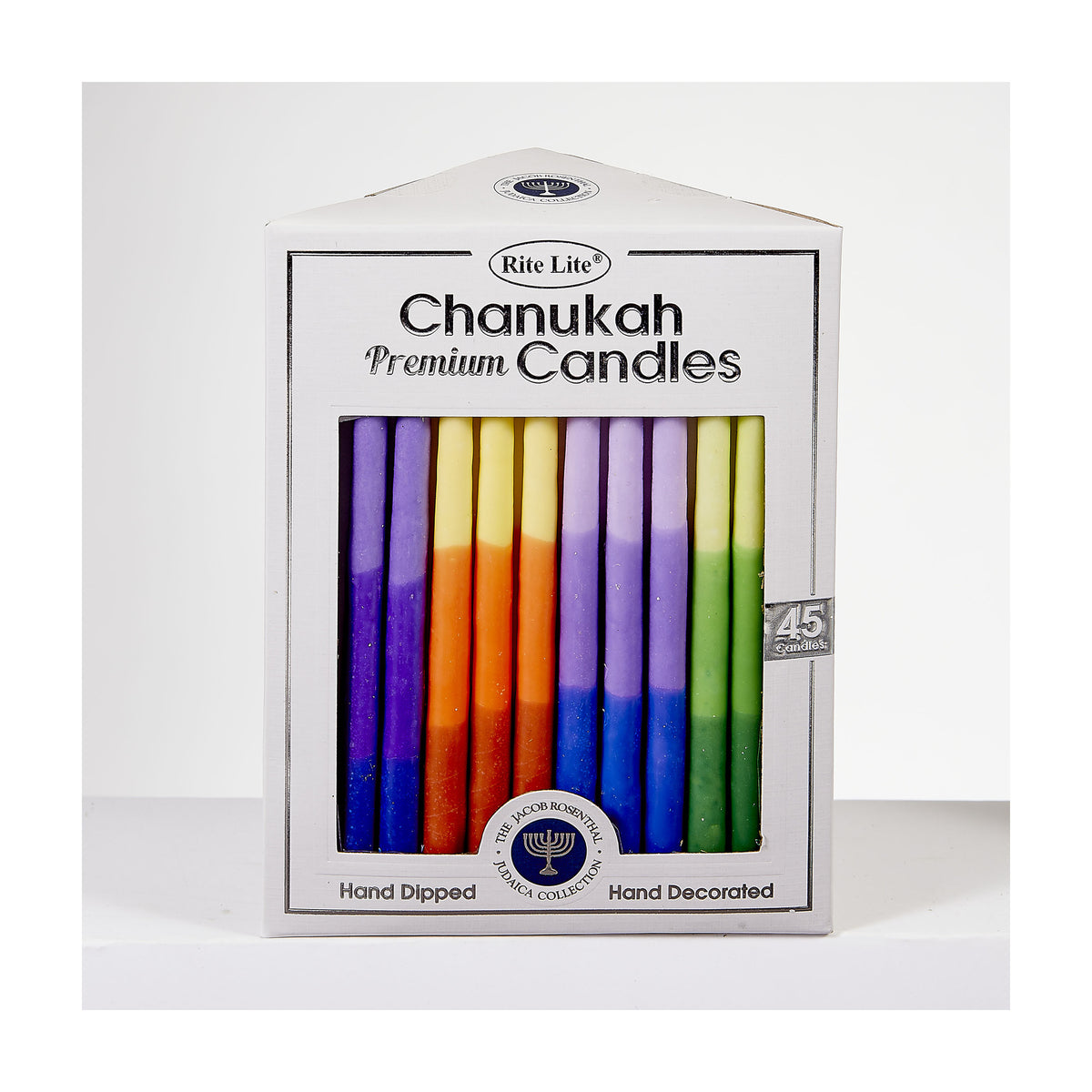 Premium Chanukah Candles - Multi Tri-Colour