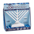 Go Menorah™ - Light It Anywhere - Rambam Style, Silver Tone