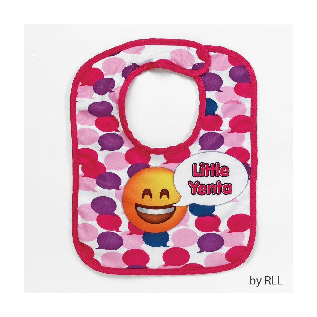 "Little Yenta" Printed Emoji Bib