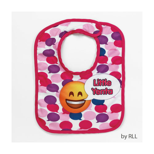 "Little Yenta" Printed Emoji Bib