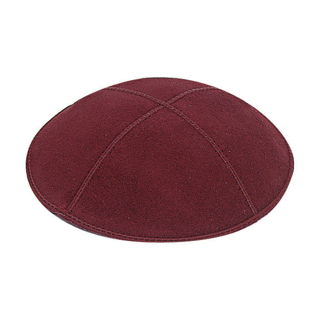 Burgundy Suede Kippah
