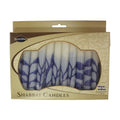 Safed Shabbat Candle - Tree Blue - 5.5"