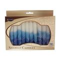Safed Shabbat Candle - White Turquoise - 5.5"