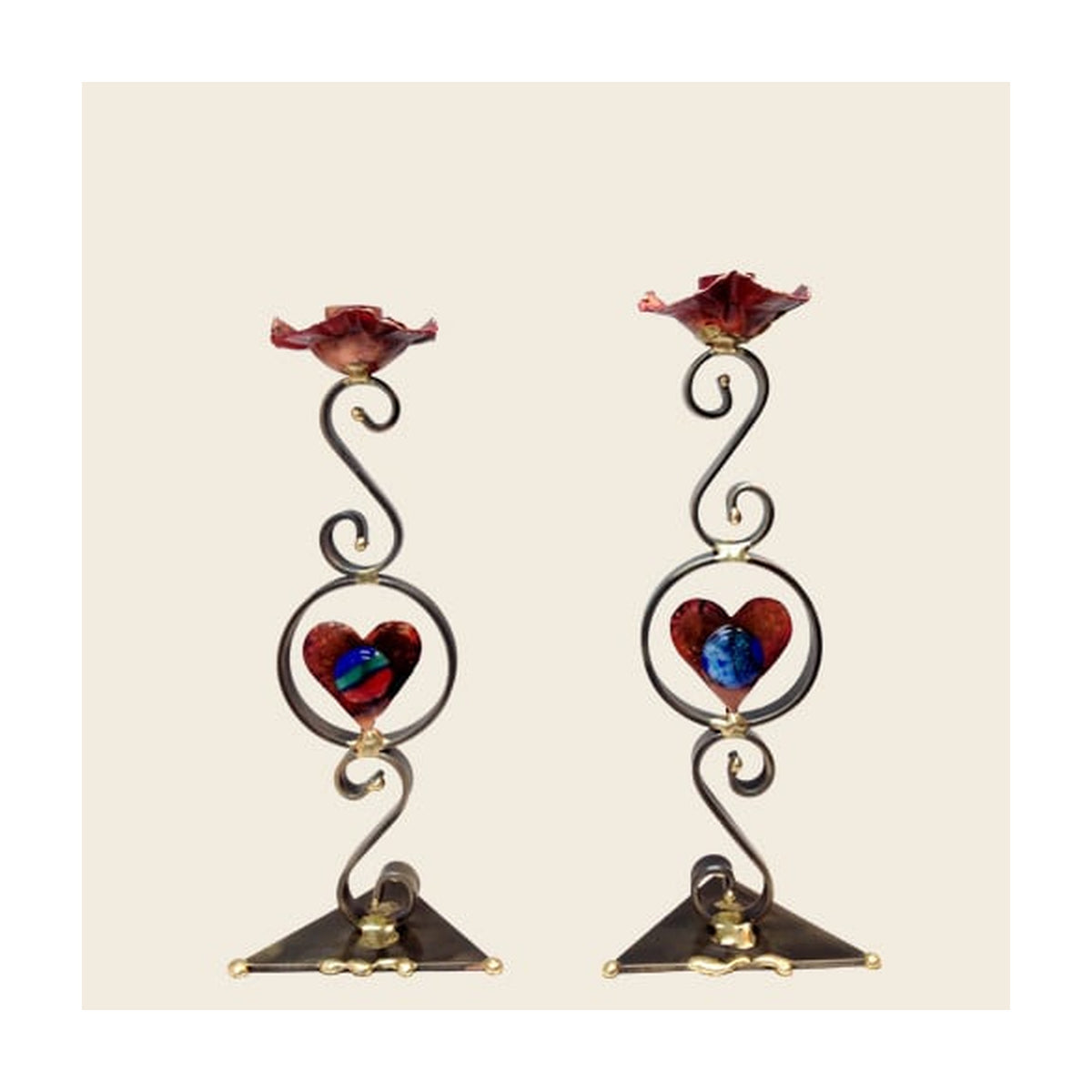 Candlesticks, Fused Glass