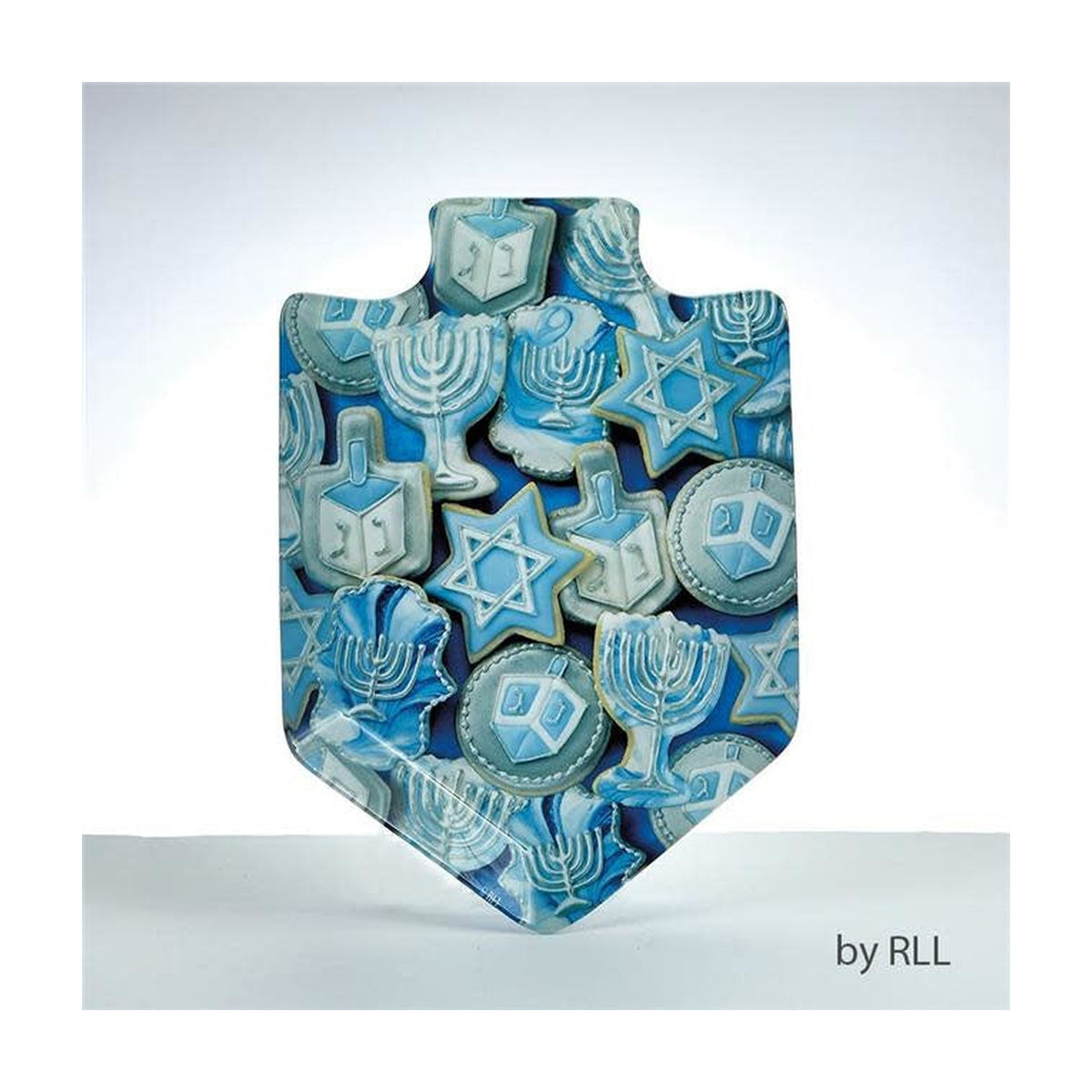 Chanukah Cookies Glass Serving Tray