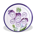 Melamine Seder Plate, Tulip Floral Design