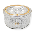 Silver Plated Seder Plate With 3 Tier Matzah Holder
