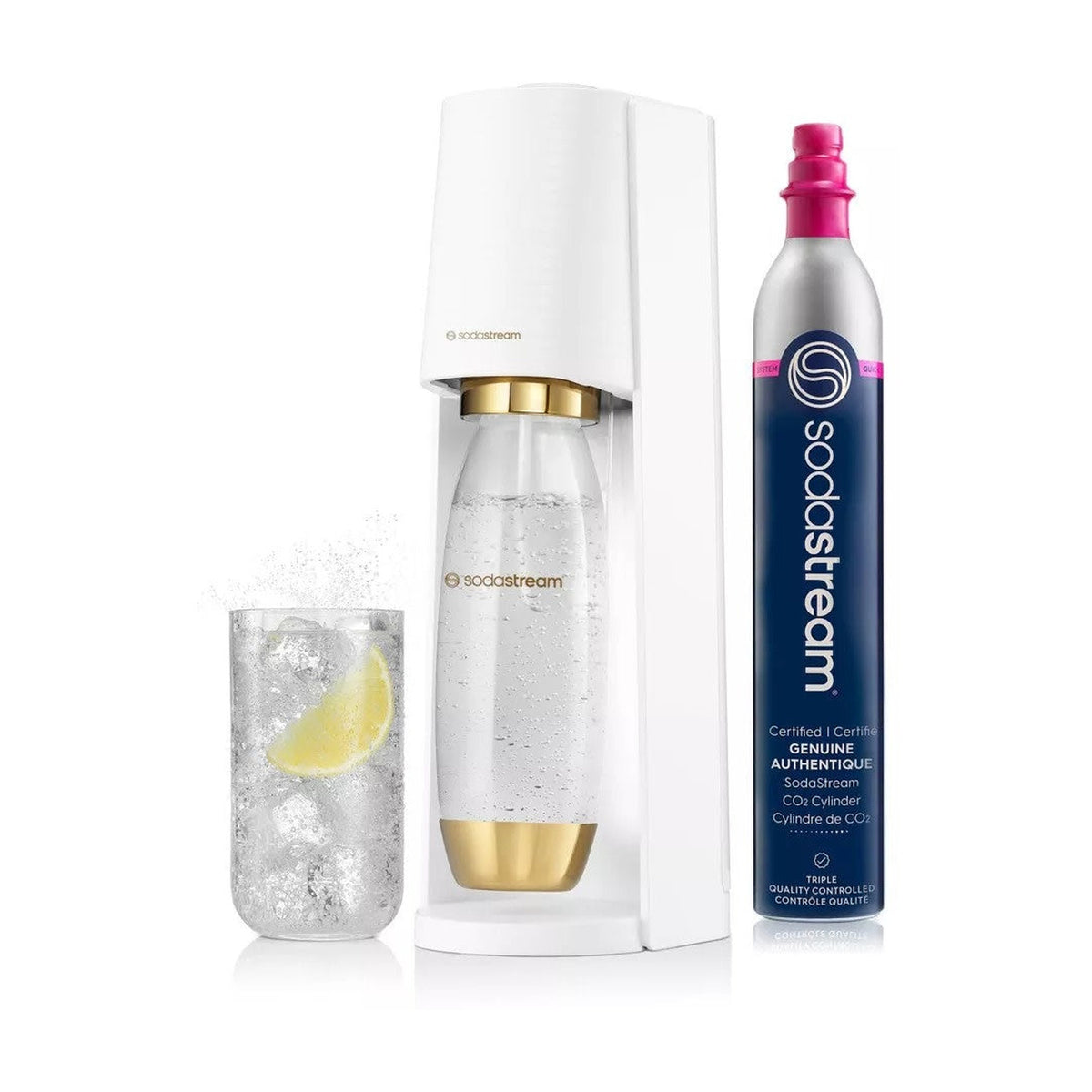 SodaStream Terra (White/Gold) with 6 Refill Vouchers