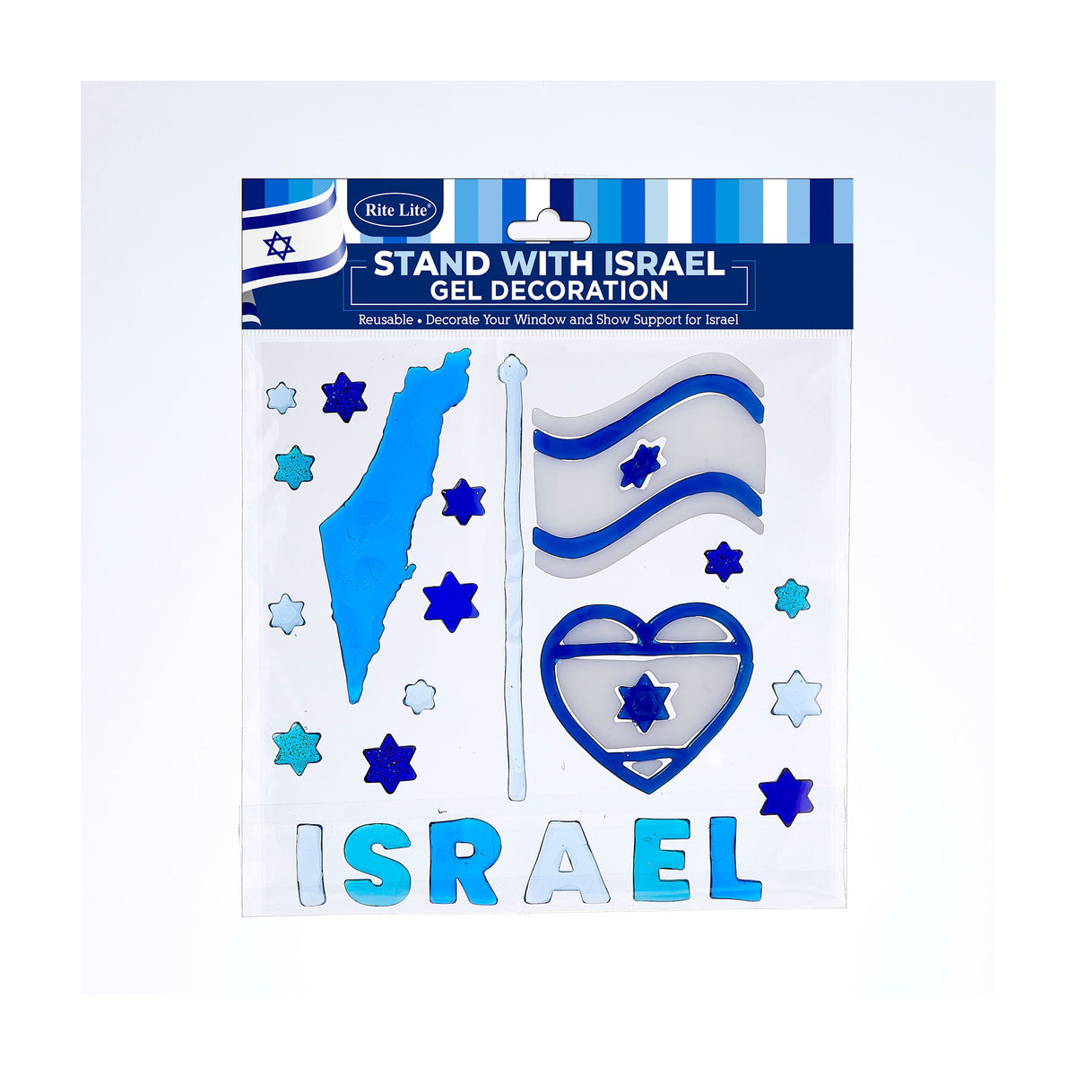 ''Stand With Israel'' Window Gel Cling Decoration