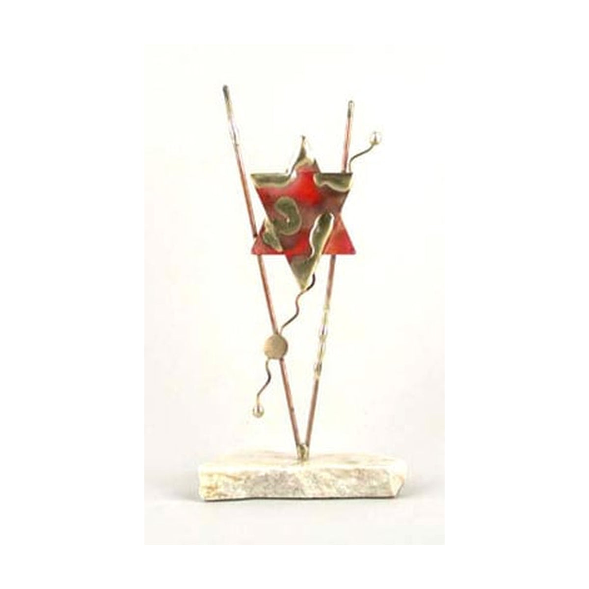 Magen David Sculpture with Marble Base