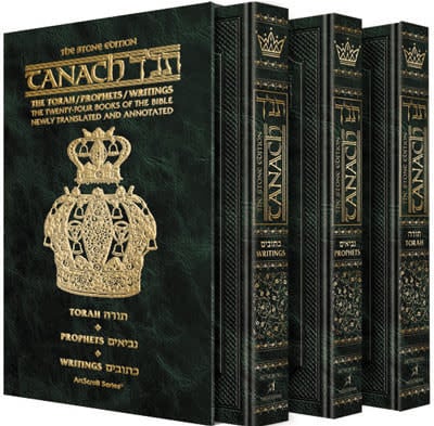 Stone Tanach, Pocket Size 3-Vol Hardcover, Green