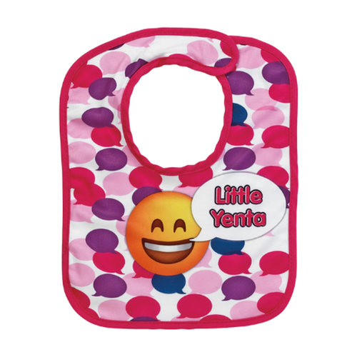 "Little Yenta" Printed Emoji Bib