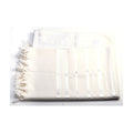Kids' Tallit, Acrylic, 20'' x 63'', White and silver