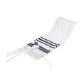 Tallit, Tashbetz, Black Stripes Size 60 (55'' x 75'') Ashkenazi Avodat Yad (Handmade) Thick Gauge