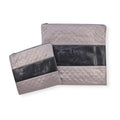 Tallit and Tefillin Bag Set - Design - Faux Leather - Grey with Dark Grey