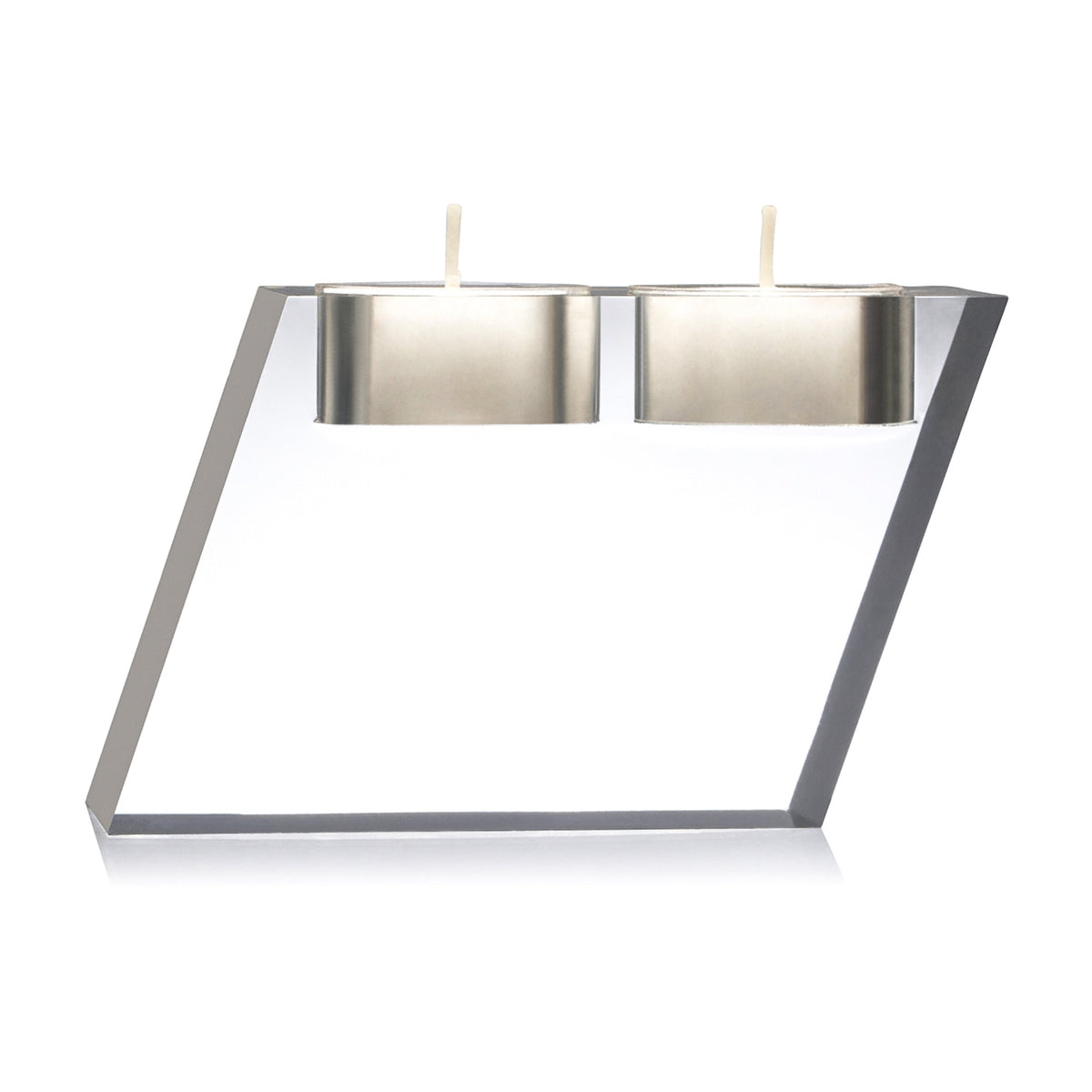 Angled Tealight Holder, Lucite