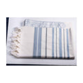 Tallit, Size 24 - Light Blue and Grey with Silver