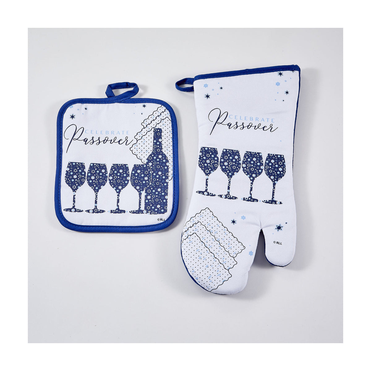 'Passover Mosaic'' 2 Piece Oven Mitt Gift Set