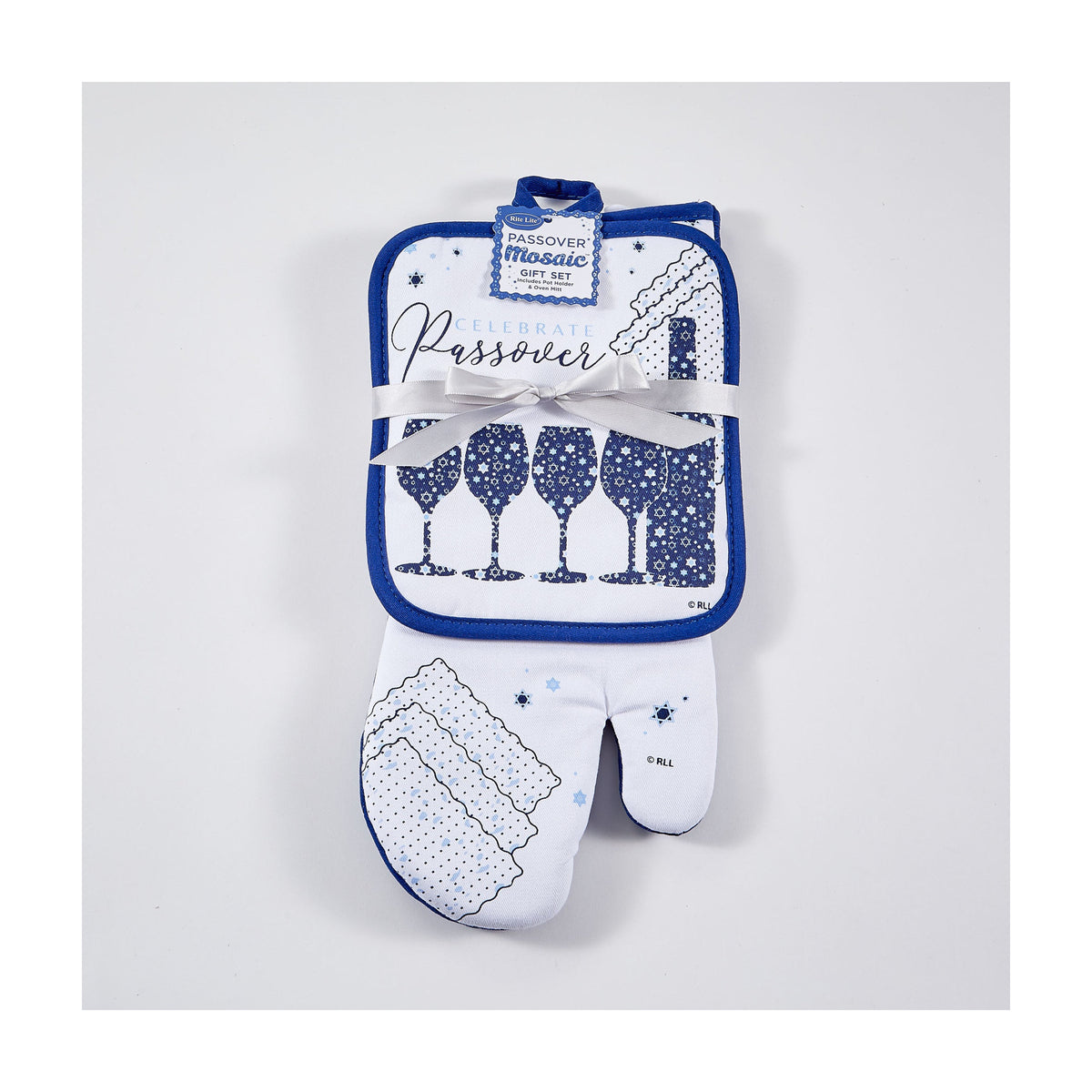 'Passover Mosaic'' 2 Piece Oven Mitt Gift Set