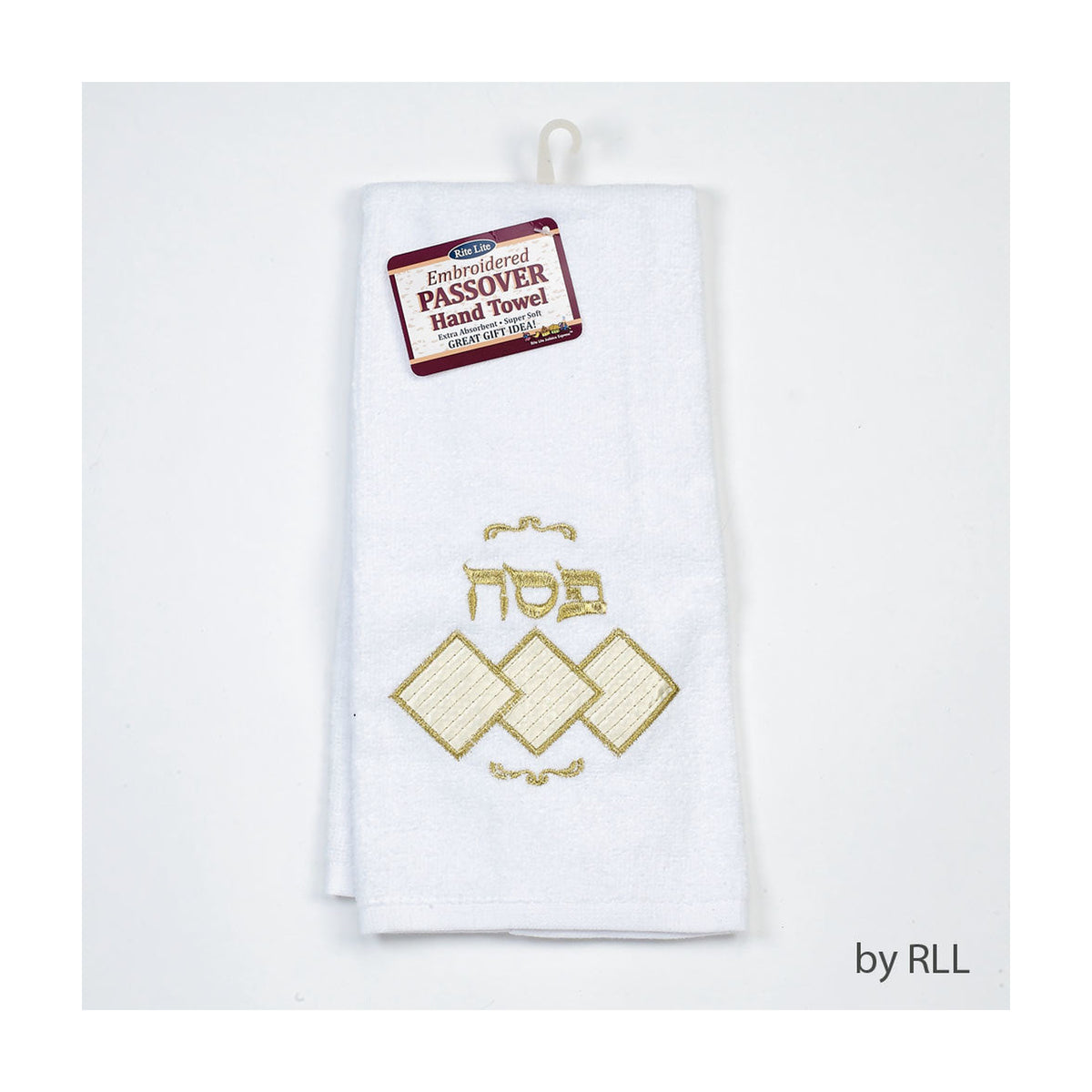Hand Towel, Embroidered Matzah Design