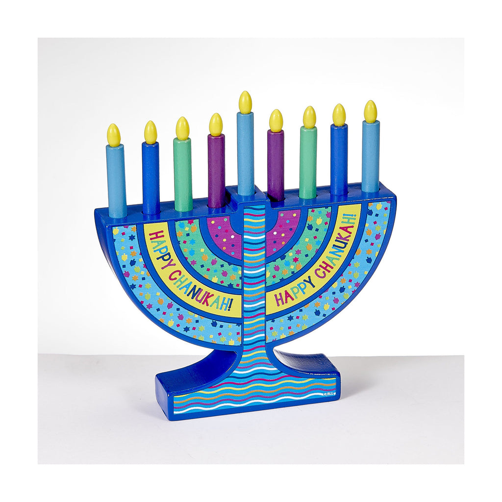 Play Menorah with Removable Wooden Candles
