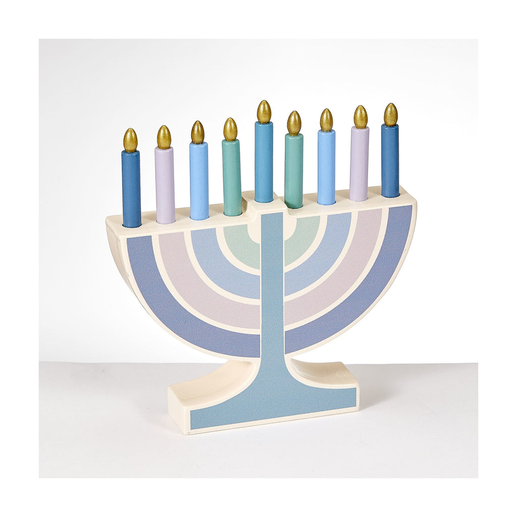 Play Menorah with Removable Wooden Candles