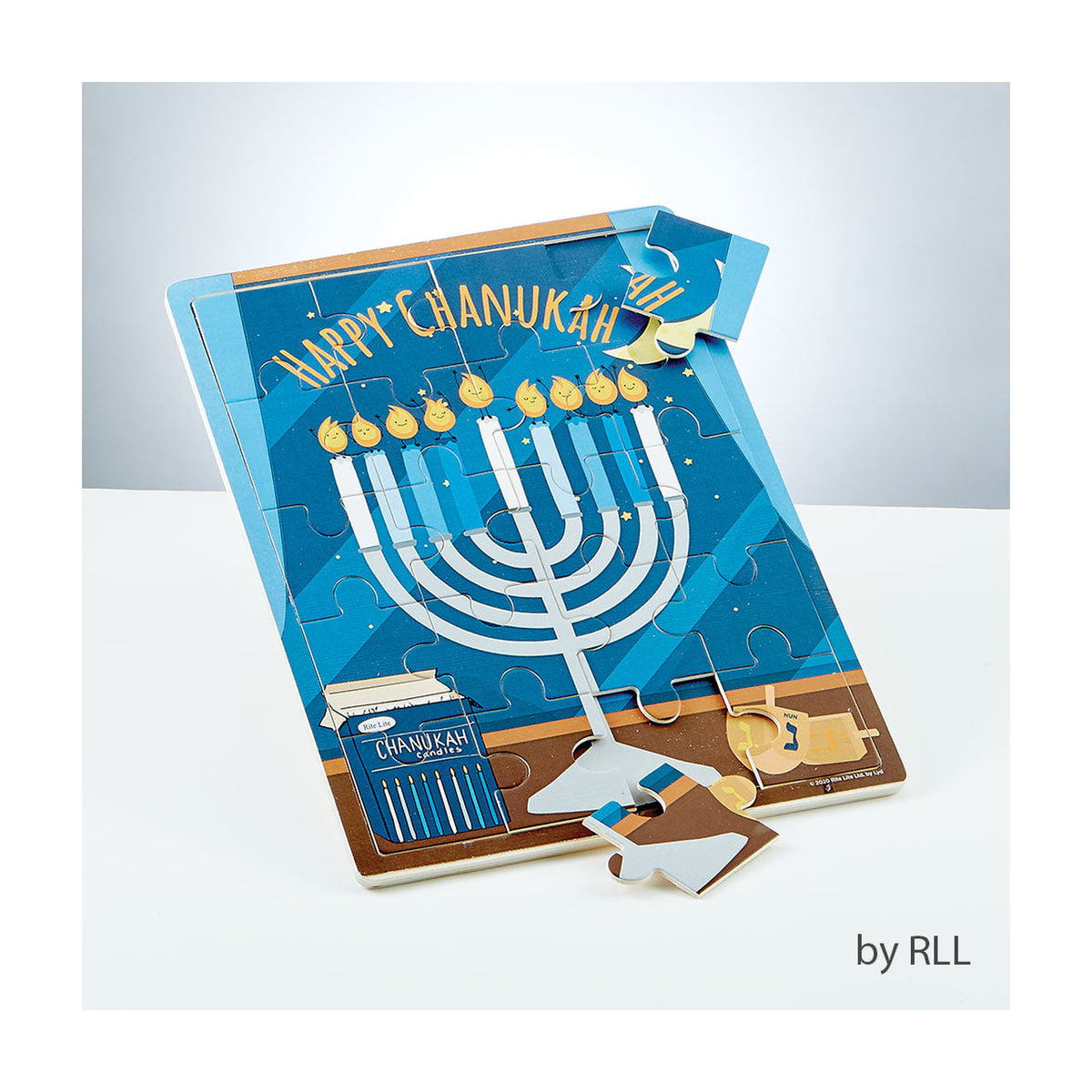 Wooden Chanukah Puzzle, 20-Piece
