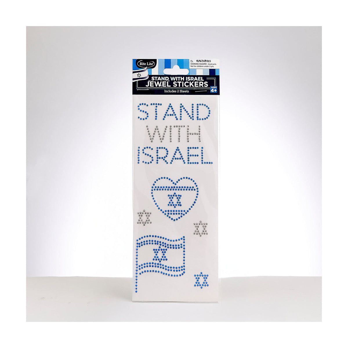'Stand with Israel'' Jewel Stickers, 2 Sheets