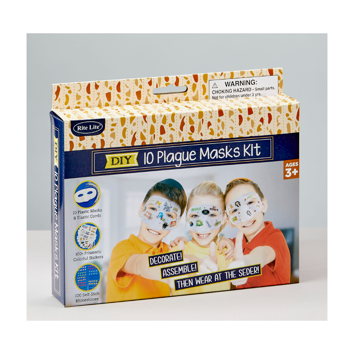 Passover 10 Plague Masks Kit, PVC and Stickers